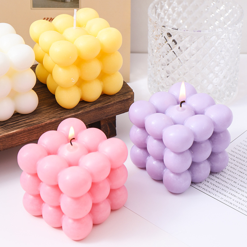 Home Fragrance Scented Candle - Şık Küp Şeklinde Kokulu Mumlar Toptan