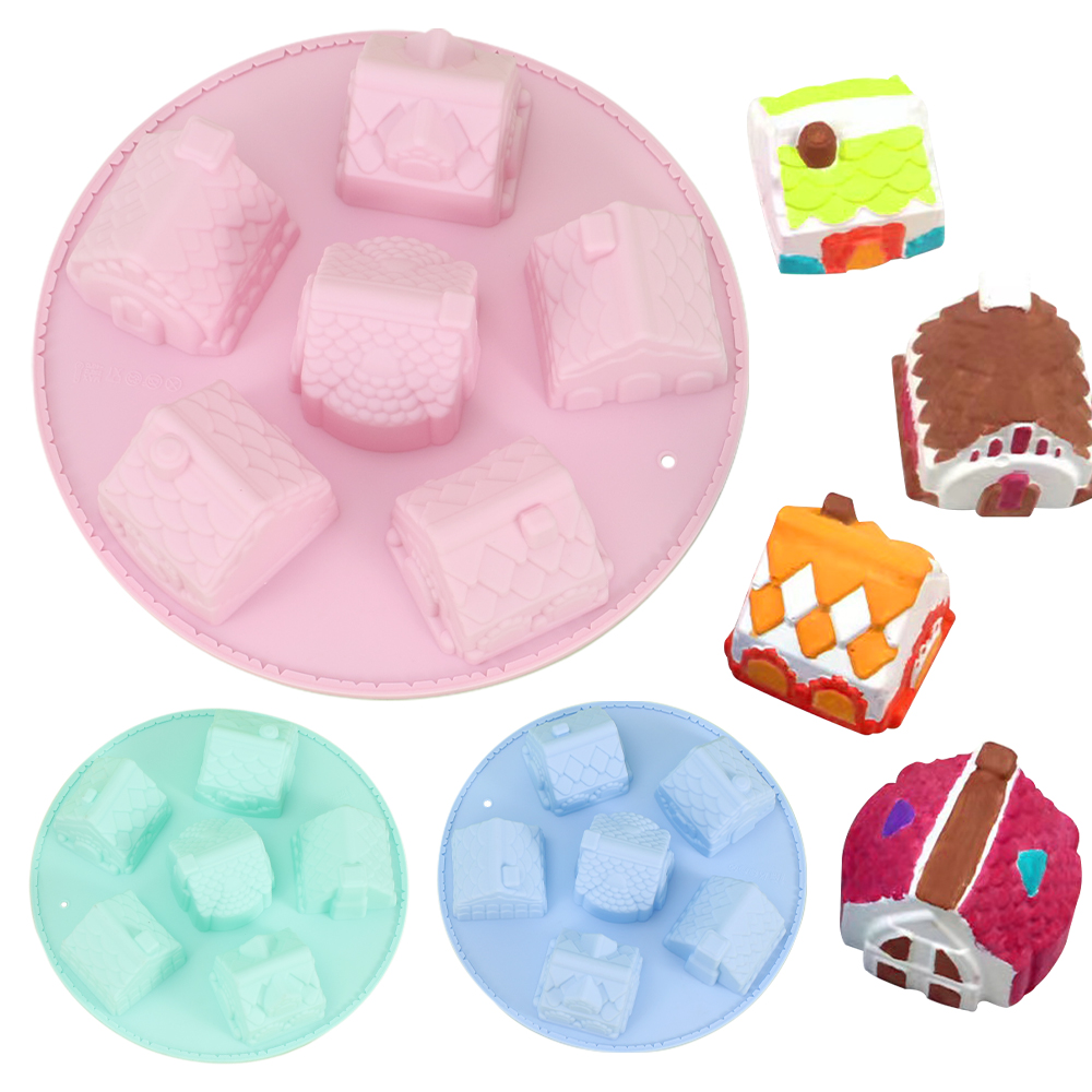 Home Fragrance Gingerbread - Silikon 6 kavite Gingerbread ev kalıp